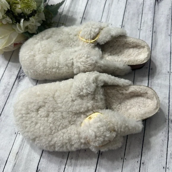 New Birkenstock Boston Big Buckle Teddy Shearling Clogs - Picture 4 of 14